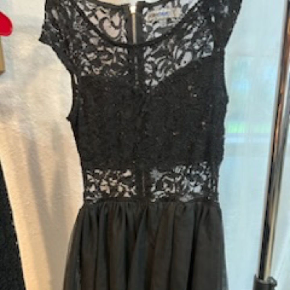 Black sparkly dress with cutouts